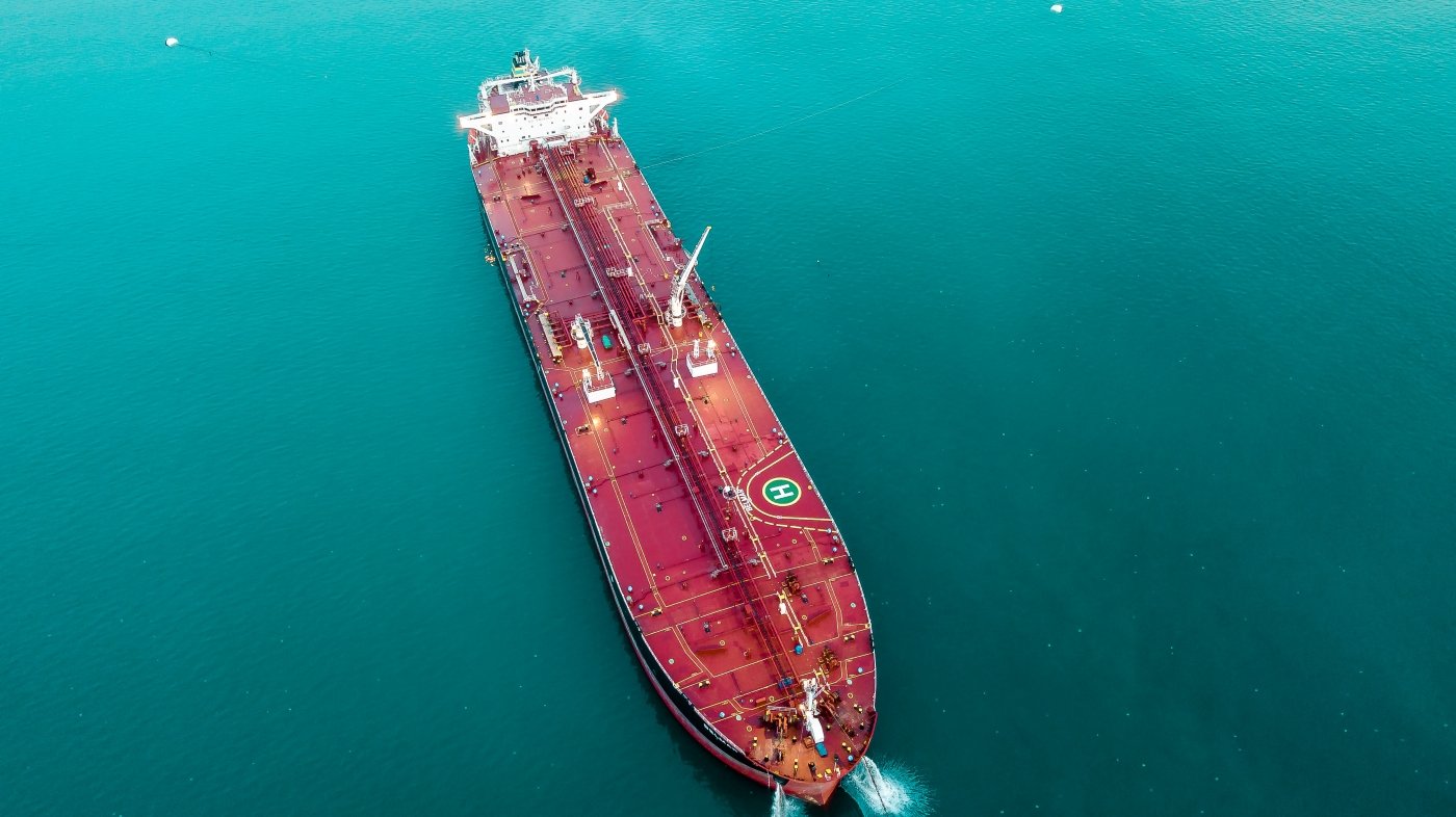 Image of tanker in a sea